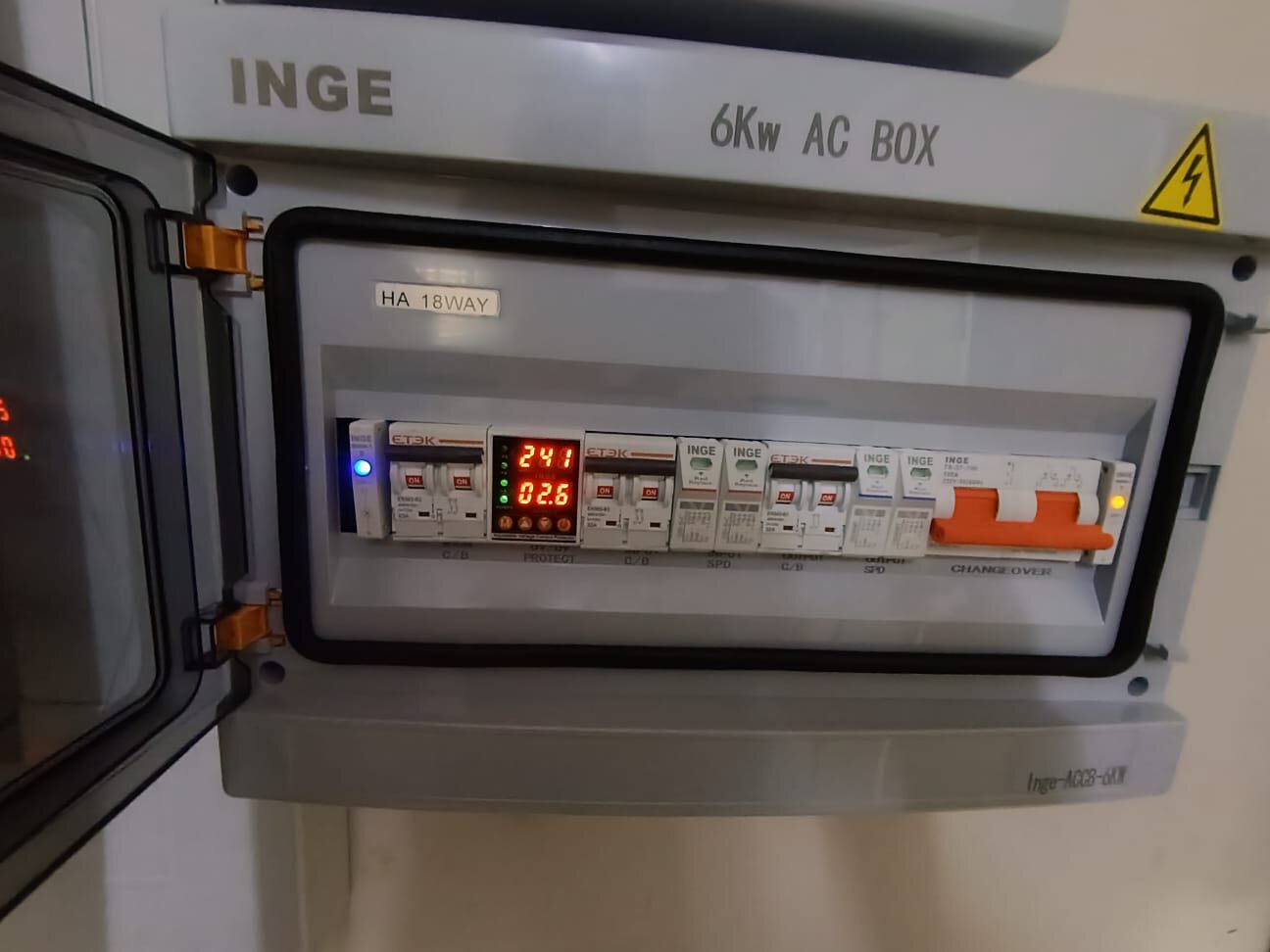 Electrical protection and control panel installation