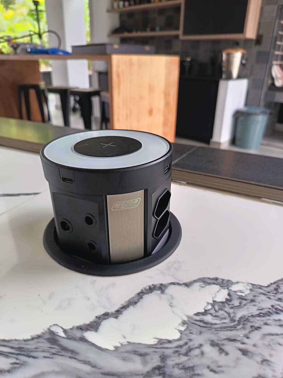 Modern pop-up power socket for home or office